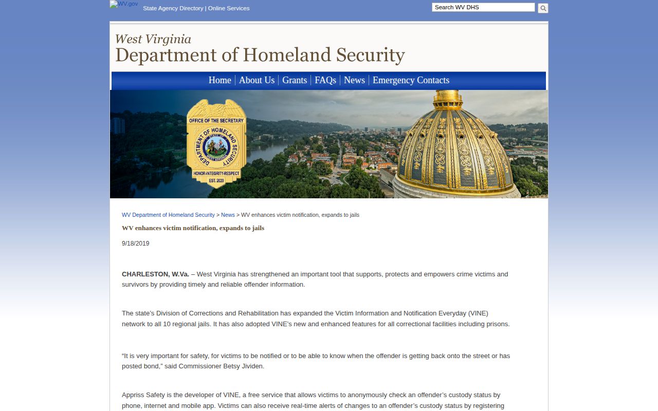 Lincoln County VINELink regional jail release notification coverage
